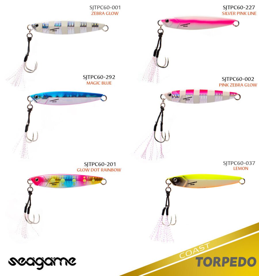 SEAGAME TORPEDO COAST 60G #227 SILVER PINK LINE