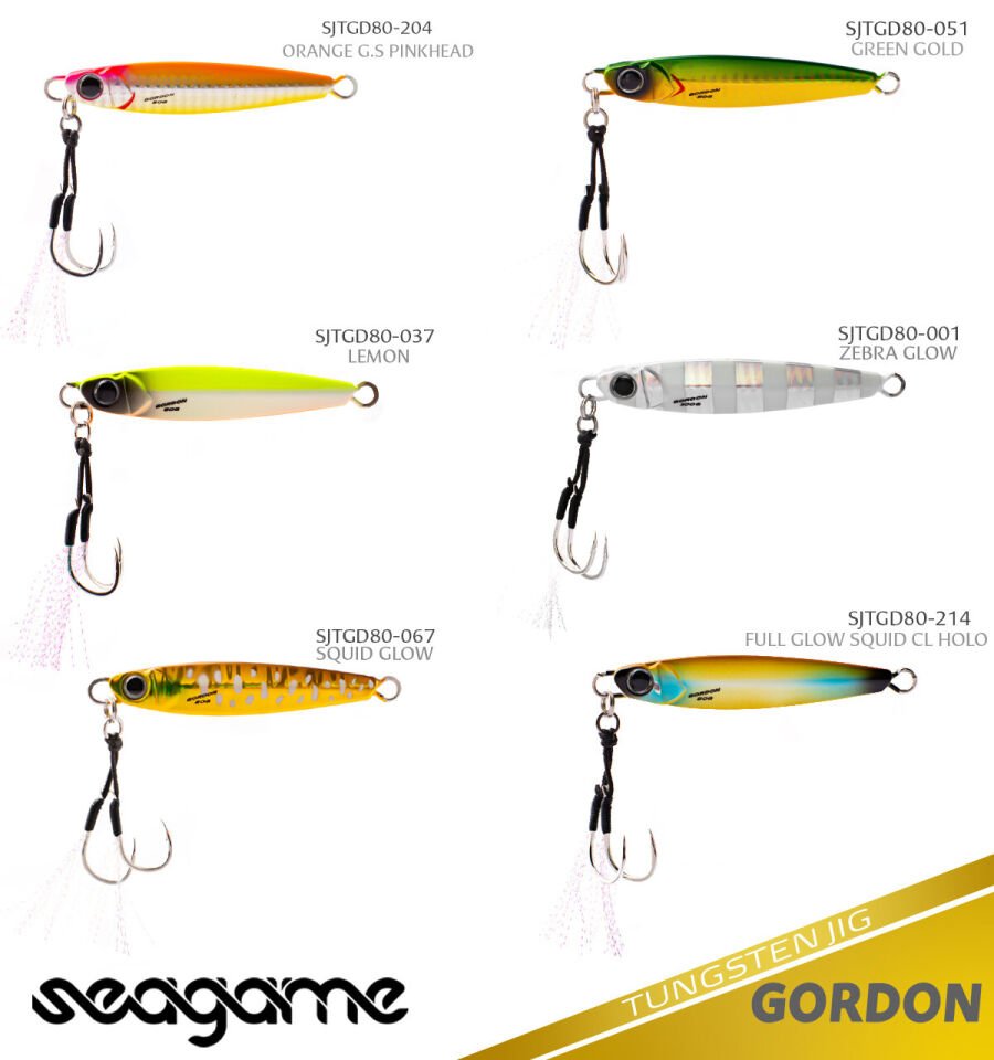 SEAGAME GORDON TG JIG 80G #051GREEN GOLD
