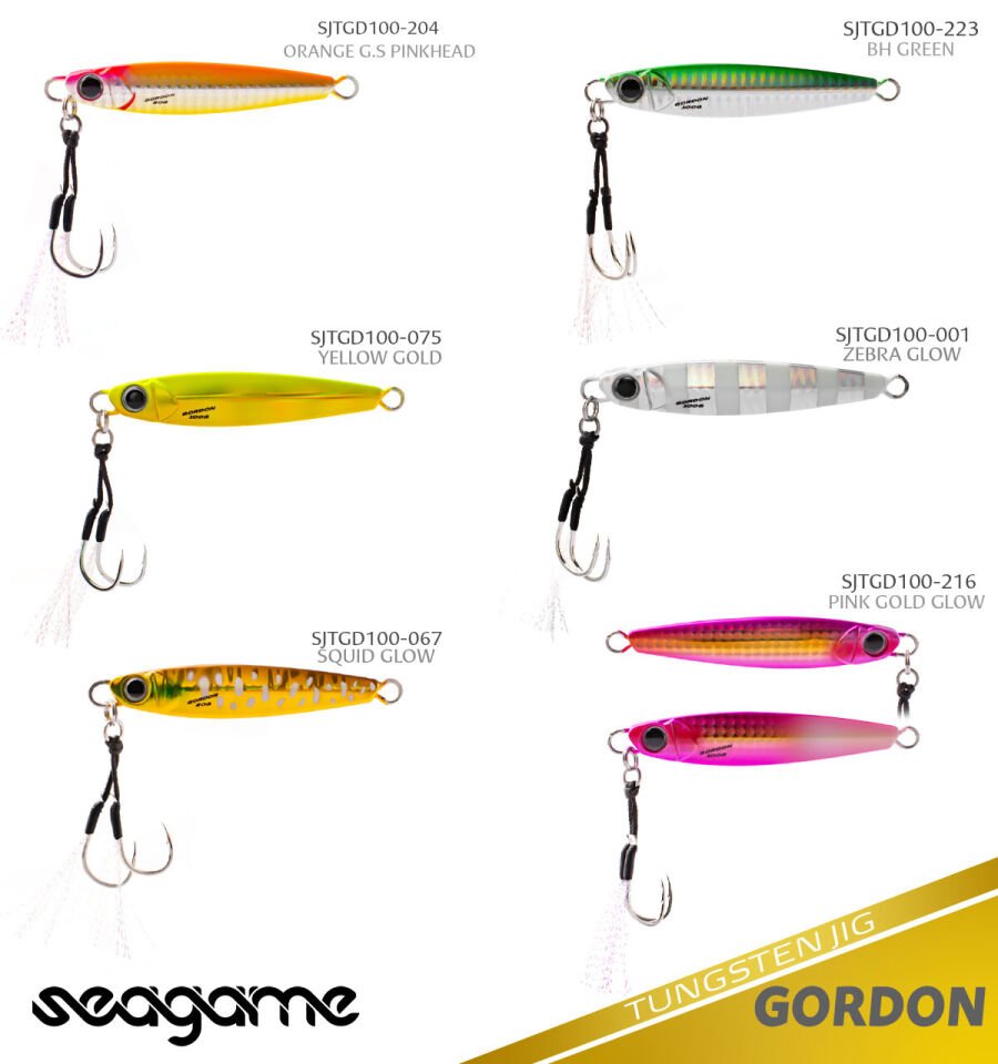SEAGAME GORDON TG JIG 100G #075 YELLOW GOLD