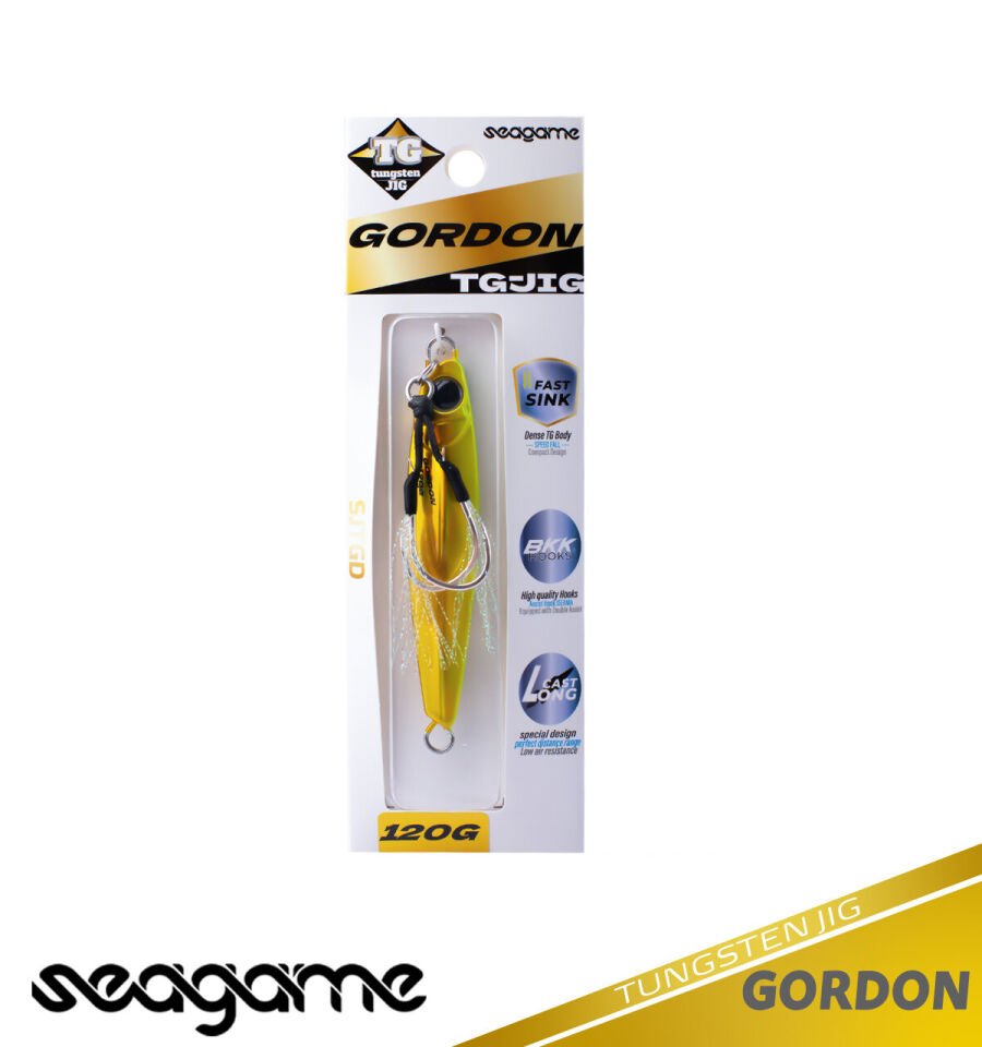 SEAGAME GORDON TG JIG 120G #075 YELLOW GOLD