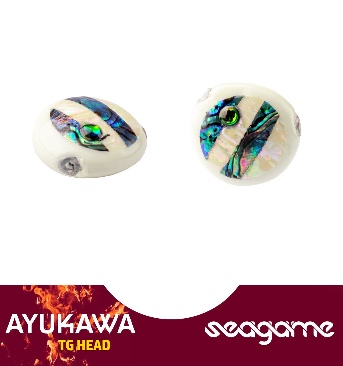 SEAGAME AYUKAWA TG HEAD 100G #902 WHITE ZEBRA ABLN