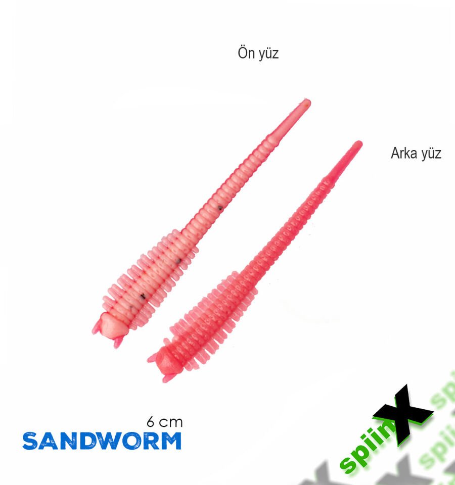 SPIINX SANDWORM SİLİKON 6CM 18P UV SUGAR PINK