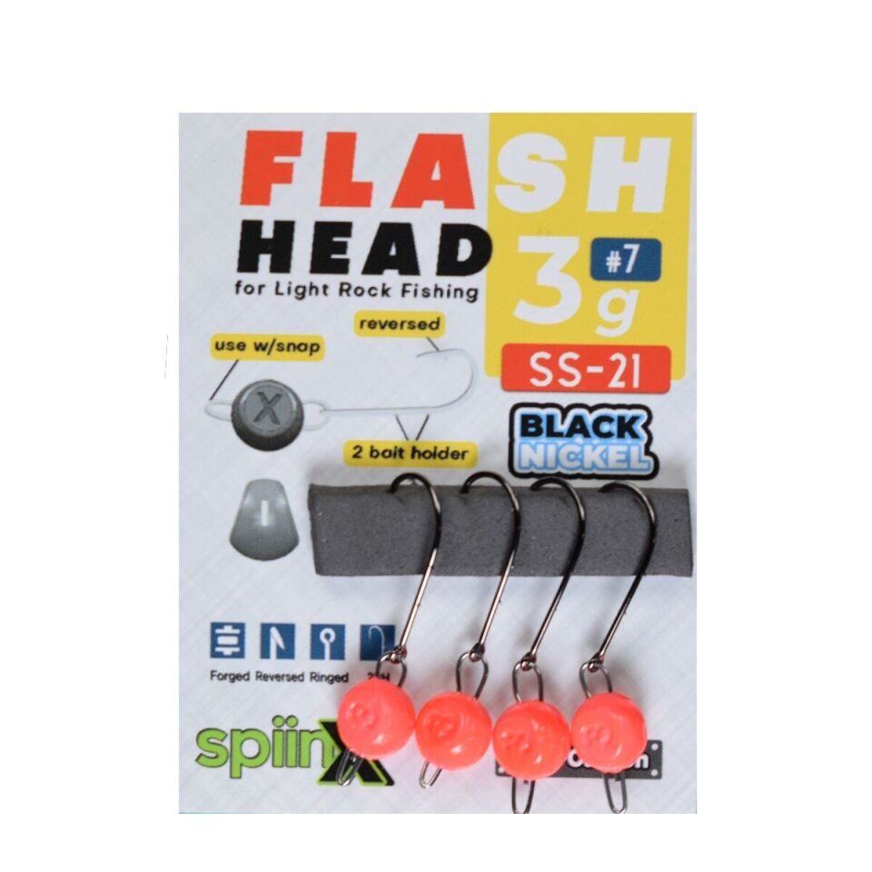 SPIINX FLASH HEAD JIGHEAD UV PEMBE  2.2G #8 4P