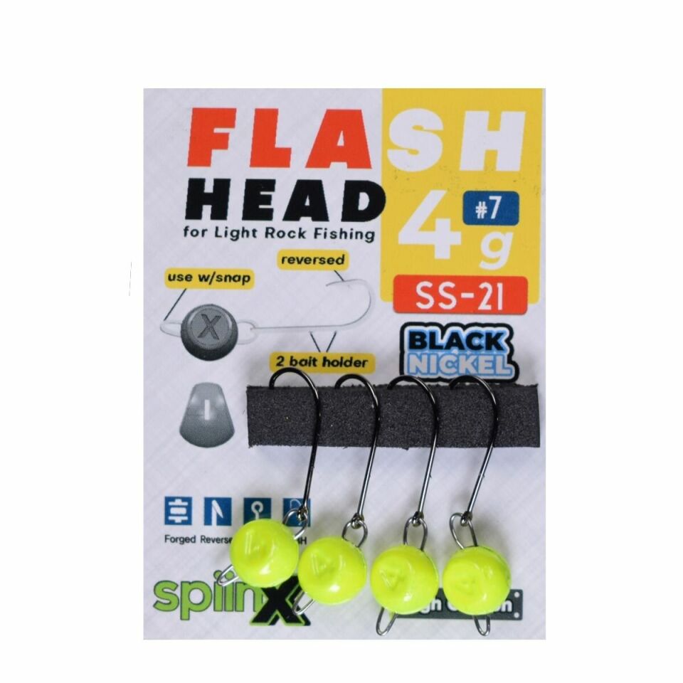 SPIINX FLASH HEAD JIGHEAD UV SARI  4G #6 4P