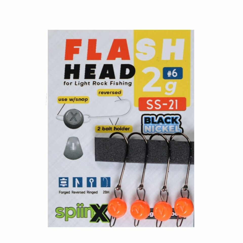 SPIINX FLASH HEAD JIGHEAD UV TURUNCU 3G #7 4P