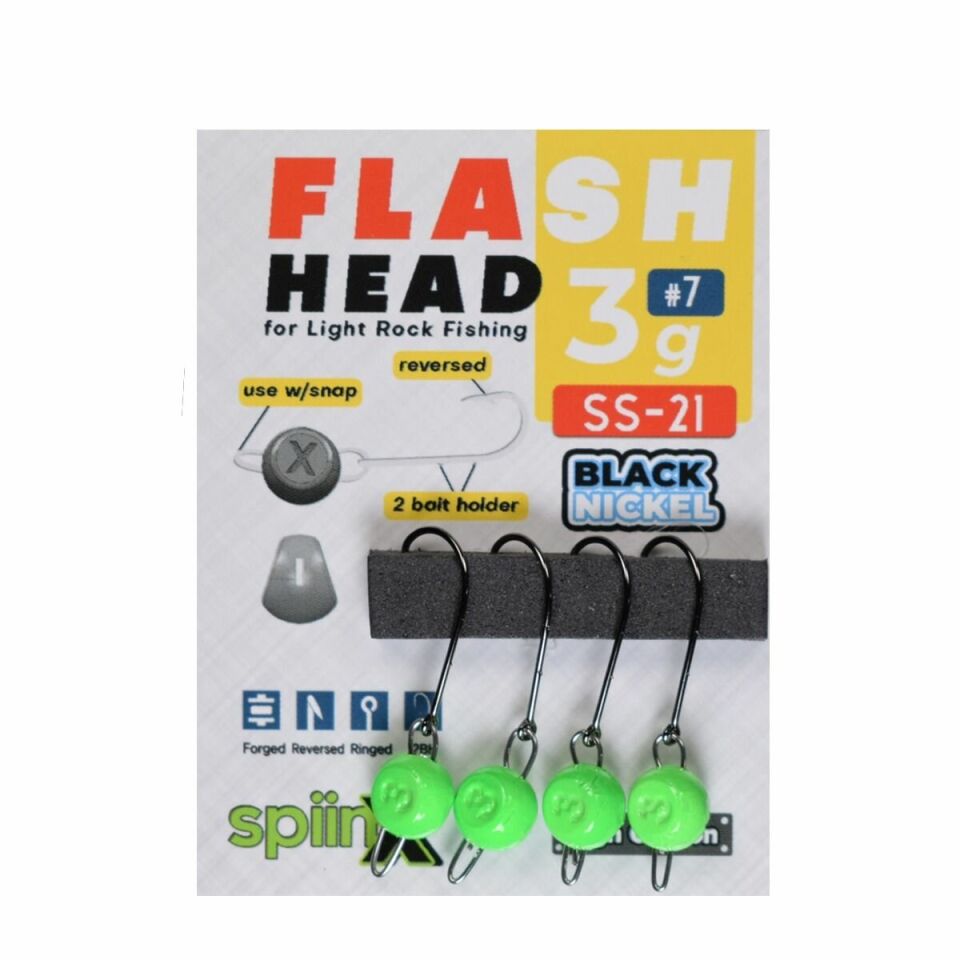 SPIINX FLASH HEAD JIGHEAD UV YEŞİL 2G #10 4P